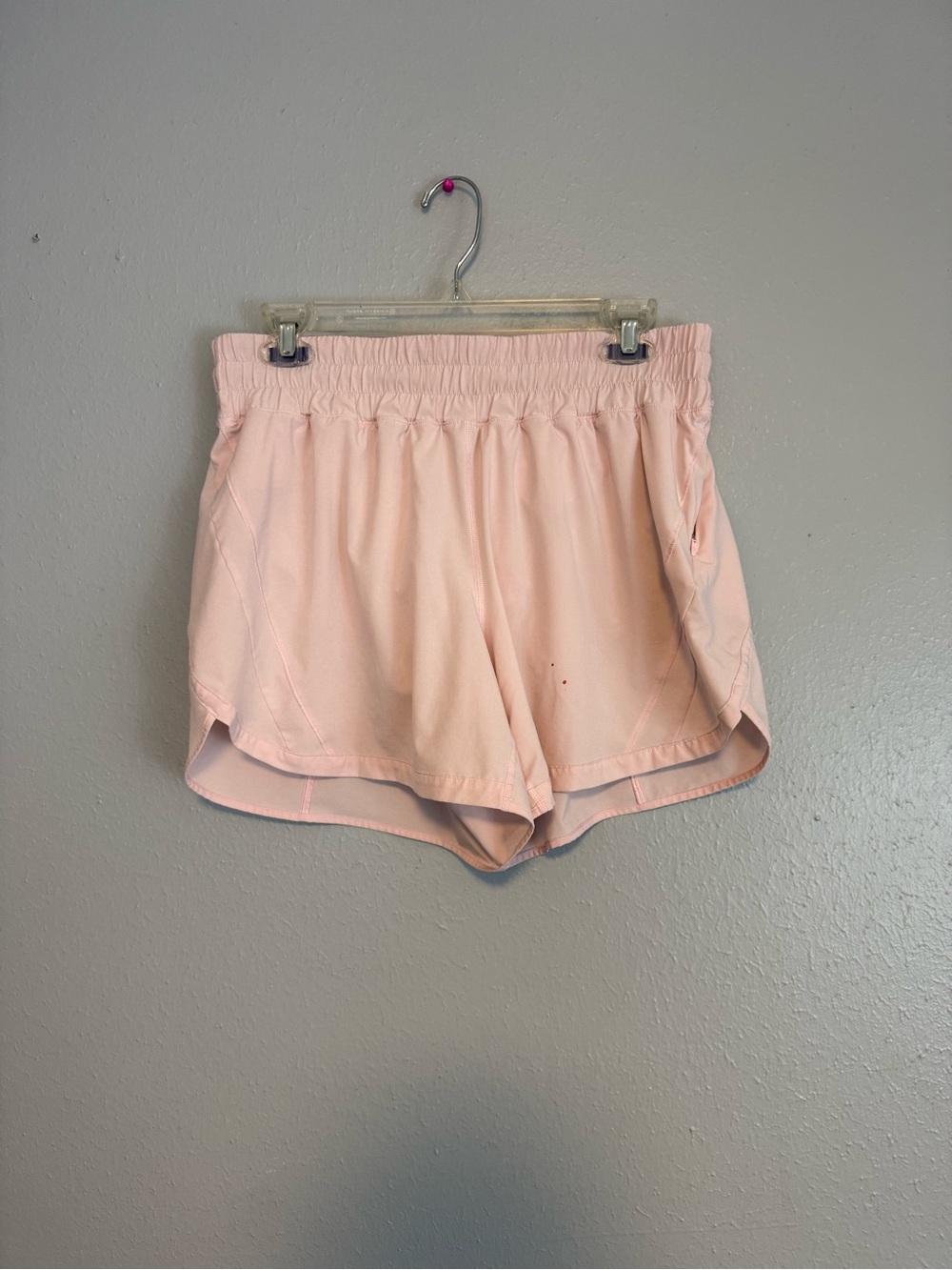 Lululemon Pink Lined Running Shorts Size 12 Athletic Workout